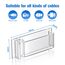 Kimsky 30 Stück Kabelhalter, Kabelhalter Selbstklebend Kleber, Große Kabelmanagement am Schreibtisch, Kabel Organizer für Cable Management für Indoor Outdoor Zuhause und Büro – Transparent