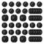 URAQT Kabelclips Kabelhalter, 30pcs Vielzwecke Kabelführung Kabel Organizer Set für Schreibtisch, Netzkabel, USB Ladekabel, Ladegeräte, Audiokabel (Schwarz)