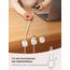 JOYROOM 6 Stück Kabelhalter Kabelclips Verstellbare Kabel Organizer Magnetische Kabelmanagement Selbstklebend Kabelhalter für Schreibtisch, Nachttisch, Ladekabeln, HDMI, USB, Audiokabel, Weiß