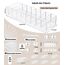 MiuCo 255Pcs Weiß Kabelmanagement Set Mit Kabelbox, Kabelhalter Selbstklebend, Rollenkabelbinder, Silikon Kabelclip, UV Kabelbinder, Selbstklebende Klettband, fur Kabelorganizer fur Schreibtisch