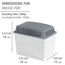 WENKO Feuchtigkeitskiller mit 2 x 1 kg Granulatblock, Raumentfeuchter, fasst bis zu 1,4 Liter Feuchtigkeit, laborgeprüft, nachfüllbar, reduziert Schimmel & Gerüche, 24 x 16 x 15 cm, Weiß/Grau