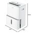 COMFEE' Luftentfeuchter Easy Dry 20L/Tag, 4 Modi, Luftbefeuchter angeschlossen, 3 L Tank, Wäschetrockner, Swing-Funktion, für Räume von 40㎡/100 m³, Weiß