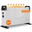 Tronitechnik® Elektroheizer Konvektor Heizgerät Heizkörper mit 3 Leistungsstufen 750/1250/2000 Watt, mobil mit Tragegriff und Thermostatsteuerung, Überhitzungsschutz, freistehend, weiß