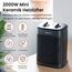 Pro Breeze 2000W Mini Keramik Heizlüfter mit Kaltstufe und drei Leistungsstufen - für Betrieb im Büro, Wohnzimmer, Schlafzimmer oder Terasse - Schwarz