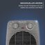 Rowenta Compact Power Heizlüfter, 2 Leistungsstufen, kompakte Abmessungen, Thermostat, Kühlstufe, Tragegriff, Grau, SO2212F0, Hellgrau