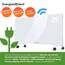 KESSER® Glaskonvektor Glasheizung Elektroheizkörper APP WiFi Funktion Inkl. Fernbedienung Elektroheizung Stand- oder Wand Heizung Heizkörper | Touchscreen | LCD-Display | Timer | 2500 Watt | Weiß