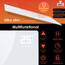 KESSER® Glaskonvektor Glasheizung Elektroheizkörper APP WiFi Funktion Inkl. Fernbedienung Elektroheizung Stand- oder Wand Heizung Heizkörper | Touchscreen | LCD-Display | Timer | 2500 Watt | Weiß