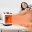 Pro Breeze 2000W Mini Keramik Heizlüfter energiesparend mit automatischer Oszillation, Zwei Leistungsstufen, Kleine Elektroheizung leise für Wohnzimmer, Büro, Terasse - Weiß