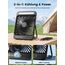 Warmco 20000mAh Akku Camping Ventilator 27cm mit Lampe, 15-48 Std. Laufzeit, Ultra-Leise, Ultraflach, Display, Haken, USB Tischventilator für Zelt, Outdoor, Reisen, Büro, Wohnmobil, Schlafzimmer
