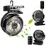 ELZO 12000mAh Camping Ventilator, Wiederaufladbarer Tischventilator USB Mini Ventilator mit LED Licht & Haken, 360° Drehung Leise mit Fernbedienung
