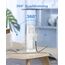 TriPole Ventilator Leiser, Mini Ventilator mit 3 Gang, USB Tischventilator Leistungsstarker Tragbarer mit 360°Neigung. Elektrischer Ventilator klein für Einsatz Büro, Schlafzimmer,Reisen-Weiß