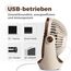 OCOOPA USB Ventilator, Ventilator klein Tischventilator mit starkem Luftstrom und Leise Betrieb 3 Geschwindigkeiten, 360 ° Drehbarer Kopf, Einfach zu Tragen für Büro, Zuhause und im Freien
