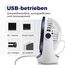 OCOOPA USB Ventilator, Ventilator klein Tischventilator mit starkem Luftstrom und Leise Betrieb 3 Geschwindigkeiten, 360 ° Drehbarer Kopf, Einfach zu Tragen für Büro, Zuhause und im Freien