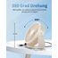 TriPole USB Tischventilator mit 3 Geschwindigkeiten, 360° Rotation, Starker Wind, Tragbarer Mini-Ventilator für Heim, Schlafzimmer, Büro - Beige