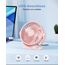 TriPole Mini Ventilator mit 3 Gang, USB Tischventilator Leistungsstark, 360° Neigung, Tragbar für Büro, Schlafzimmer, Reisen - Rosa
