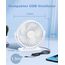 TriPole Ventilator Leiser, Mini Ventilator mit 3 Gang, USB Tischventilator Leistungsstarker Tragbarer mit 360°Neigung. Elektrischer Ventilator klein für Einsatz Büro, Schlafzimmer,Reisen-Weiß