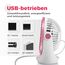 OCOOPA USB Ventilator, Ventilator klein Tischventilator mit starkem Luftstrom und Leise Betrieb 3 Geschwindigkeiten, 360 ° Drehbarer Kopf, Einfach zu Tragen für Büro, Zuhause und im Freien