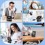 Ajgvq Tischventilator, USB Ventilator Akku von 12h Akkulaufzeit, Mini Ventilator Leise mit 3 Stufen, 135° Verstellbar, Ultraleise & Vibrationsfrei, Lüfter für Büro, Zuhause, Reise