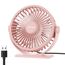 TriPole Mini Ventilator mit 3 Gang, USB Tischventilator Leistungsstark, 360° Neigung, Tragbar für Büro, Schlafzimmer, Reisen - Rosa