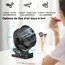 GOBRILLFUN 15,2 cm (6 Zoll) 12000 mAh Clip Ventilator Akku mit Fernbedienung, USB wiederaufladbar mit LED-Lichtern, 3 Geschwindigkeiten, batteriebetriebener Ventilator mit Timer (tiefschwarz)
