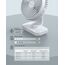 EasyAcc Tischventilator, 4000 Akku Batterie Klein USB Ventilator, Tragbarer Aufladbar Basis Ventilatoren mit 4 Geschwindigkeiten für Camp,Büro, Bibliothek und Zuhause - Weiß