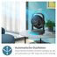 Philips Oszillierender Tischventilator Serie 3000. Starke & superleise SilentWings Technologie. 23dB. Luftumwälzung. Neigung 180°. 12-Stunden-Timer. Für Schlafzimmer, Haus & Büro. Schwarz (CX3050/01)
