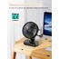 Joneytech Tischventilator Leise Automatisch Oszillierend, 4000mAh Akku USB Klein Tragbarer 4 Geschwindigkeiten LED-Digitalanzeige für den Schreibtisch, Zuhause, Picknicks und Büro- 12V mini ventilator