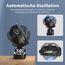 AWANFI 10000mAh USB Ventilator, Clip Ventilator Aufladbarer mit Akku Fernbedienung Haken, 360° Oszillation, Ventilator Klein mit LED Licht, Mini Tischventilator für Camping Kinderwagen Büro