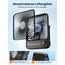 Warmco 10000mAh Tragbarer Ventilator 21 cm Hoch, Max 24h Laufzeit, Ultra-dünn Leise Akku Tischventilator mit Digitalanzeige für Camping, Büro, Schlafzimmer, Reisen