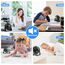 JATEKA Mini USB Tischventilator, 3 Geschwindigkeiten Starker Ventilator mit 1,2 m USB Kabel, Desktop Leise Ventilator 360°Dreheinstellung, Abnehmbar Gitter für Büro und Schlafzimmer - Schwarz