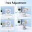 Ajgvq Tischventilator, USB Ventilator Akku von 12h Akkulaufzeit, Mini Ventilator Leise mit 3 Stufen, 135° Verstellbar, Ultraleise & Vibrationsfrei, Lüfter für Büro, Zuhause, Reise