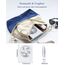 TriPole Tischventilator Leise, 2000mAh Ladefähige USB Ventilatoren Ausführen Bis zu 4-16 Std, 3 Geschwindigkeiten Tragbarer Akkulüfter-30dB, 180°Einstellbar, für Büro, Bibliothek, Reise-Weiß