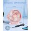 TriPole Mini Ventilator mit 3 Gang, USB Tischventilator Leistungsstark, 360° Neigung, Tragbar für Büro, Schlafzimmer, Reisen - Rosa