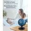 WOWDSGN Ventilator Leise 22dB Mit 6 Stufen & Display - 9-Stunden-Timer, Leistungsstarker 3D Turbo-Luftzirkulator - 100° & 80° Oszillation - Tischventilator für Schlafzimmer Wohnzimmer Büro Küchen