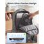 Warmco 10000mAh Tragbarer Ventilator 21 cm Hoch, Max 24h Laufzeit, Ultra-dünn Leise Akku Tischventilator mit Digitalanzeige für Camping, Büro, Schlafzimmer, Reisen