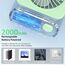 Ajgvq Tischventilator, USB Ventilator Akku von 12h Akkulaufzeit, Mini Ventilator Leise mit 3 Stufen, 135° Verstellbar, Ultraleise & Vibrationsfrei, Lüfter für Büro, Zuhause, Reise