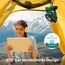 PDBEST Batteriebetriebener Ventilator 20000mAh Kabellos, Wiederaufladbarer Tragbarer Ventilator mit LED-Laterne, Tischventilator, USB-C-Akku Campingventilator für Reisen, Strand, Grün