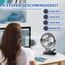AWANFI 10000mAh USB Ventilator, Clip Ventilator Aufladbarer mit Akku Fernbedienung Haken, 360° Oszillation, Ventilator Klein mit LED Licht, Mini Tischventilator für Camping Kinderwagen Büro