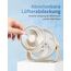 TriPole USB Tischventilator mit 3 Geschwindigkeiten, 360° Rotation, Starker Wind, Tragbarer Mini-Ventilator für Heim, Schlafzimmer, Büro - Beige