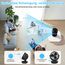 GuKKK Ventilator Leise, Tischventilator, Luftzirkulator Starkem Luftstrom und 3 Geschwindigkeiten, 70° Auto 100° Manuell oszillierend, 3D Turbo Ventilatoren für Büro, Schlafzimmer, Wohnzimmer