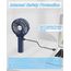 iEGrow Tragbarer Mini-Ventilator, wiederaufladbar über USB [4 bis 11 Stunden Laufzeit], 3 Geschwindigkeitsstufen, wiederaufladbarer Akku, für unterwegs, zu Hause (Blau)