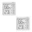 2 Stück - OPPERD Hygrometer Raumthermometer - Kleiner Digitaler Luftfeuchtigkeitsmesser mit Max/Min-Funktion Thermometer innen, Präziser Feuchtigkeitsmesser für Schlafzimmer, Kinderzimmer, Wohnzimmer