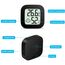 Flintronic Mini LCD Thermometer, 3 Stück Digital Thermometer Innen, Hygrometer Innen, Thermometer Hygrometer, Kabelloses, Luftfeuchtigkeit Meter für Babyzimmer Wohnzimmer Büro Gewächshaus(Schwarz)