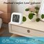 Flintronic Mini LCD Thermometer, Digital Thermometer Innen, Hygrometer Innen, Thermometer Hygrometer, Kabelloses, Luftfeuchtigkeit Meter für Babyzimmer Wohnzimmer Büro Gewächshaus(Weiß)