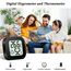 Flintronic Mini LCD Thermometer, Digital Thermometer Innen, Hygrometer Innen, Thermometer Hygrometer, Kabelloses, Luftfeuchtigkeit Meter für Babyzimmer Wohnzimmer Büro Gewächshaus(Schwarz)
