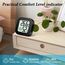 Flintronic Mini LCD Thermometer, 3 Stück Digital Thermometer Innen, Hygrometer Innen, Thermometer Hygrometer, Kabelloses, Luftfeuchtigkeit Meter für Babyzimmer Wohnzimmer Büro Gewächshaus(Schwarz)