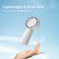 JISULIFE Turbo Handventilator Akku [16 Stunden Lange Arbeitszeit] 4000mAh Tragbarer Mini Ventilator USB Wiederaufladbarer mit 5 Geschwindigkeiten für Reisen/Draußen/Zuhause/Büro - Weiß