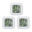 PAIRIER LCD Digital Mini Thermometer Hygrometer Temperatur Luftfeuchtigkeit Messgerät Gauge für Gewächshaus Startseite Büro 3er Pack Weiß