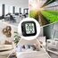 Flintronic Mini LCD Thermometer, 4 Stück Digital Thermometer Innen, Hygrometer Innen, Thermometer Hygrometer, Kabelloses, Luftfeuchtigkeit Meter für Babyzimmer Wohnzimmer Büro Gewächshaus(Schwarz)