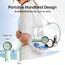 JISULIFE Turbo Handventilator Akku [16 Stunden Lange Arbeitszeit] 4000mAh Tragbarer Mini Ventilator USB Wiederaufladbarer mit 5 Geschwindigkeiten für Reisen/Draußen/Zuhause/Büro - Braun